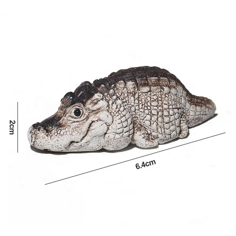 Ljubičasto-pješčani Krokodil Čaj Kućni ljubimac Ručno izrađen ukras za stol za čaj Kung Fu Čaj Oživljena figurica Kip figurice Ornament