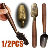 2/1 buc linguriță de ceai din abanos vintage cu mâner din lemn masiv linguriță retro lopată de ceai KongFu accesorii pentru ceremonia de ceai linguriță cadou
