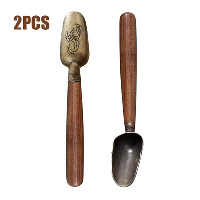 2/1 buc linguriță de ceai din abanos vintage cu mâner din lemn masiv linguriță retro lopată de ceai KongFu accesorii pentru ceremonia de ceai linguriță cadou