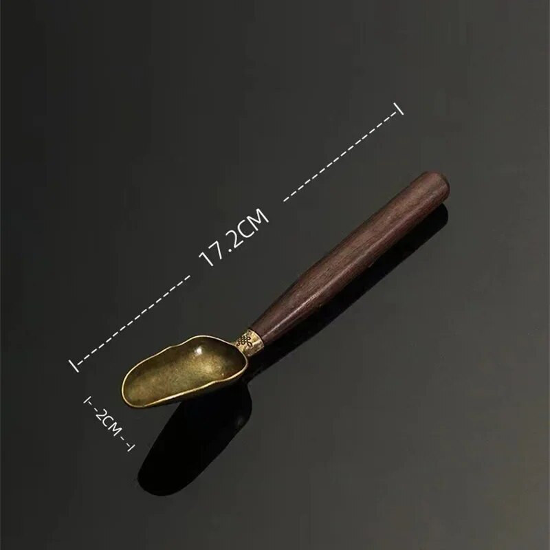 2/1 buc linguriță de ceai din abanos vintage cu mâner din lemn masiv linguriță retro lopată de ceai KongFu accesorii pentru ceremonia de ceai linguriță cadou