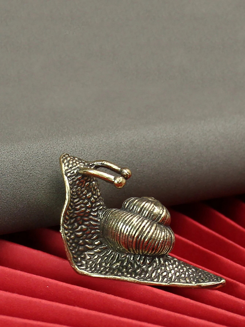 Osobnost Retro Čisti bakar Mini kip puža Ukrasi Stol Antikni mesing Čaj Kolekcija kućnih ljubimaca Ukrasi za dnevnu sobu