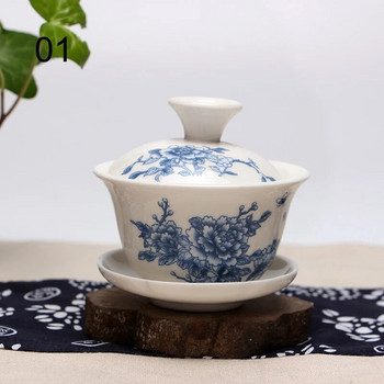 Висококачествен сервиз за чай gai wan Комплекти за чай от костен Китай Dehua gaiwan tea порцеланов чайник сервиз за чай за пътуване Красив и лесен чайник