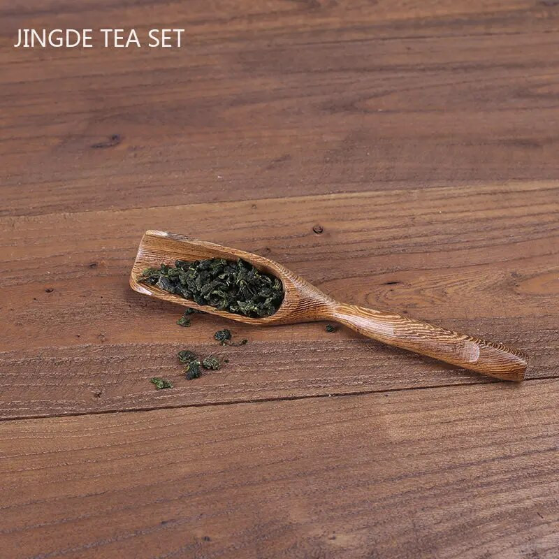 1kom izuzetne bambusove drvene lopatice crne sandalovine cvijet kruške pileća krilca žličica za čaj Prilagođeni kineski pribor za čaj