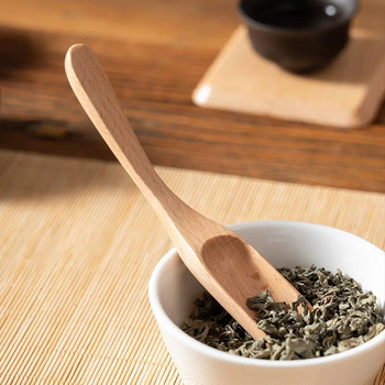 Дървена лъжица за чай Пуер Лъжица за зелен чай Японска дървена лъжица за чай Лопата Матча Лъжица за подправки Китайски кунг-фу чай Инструменти Аксесоари