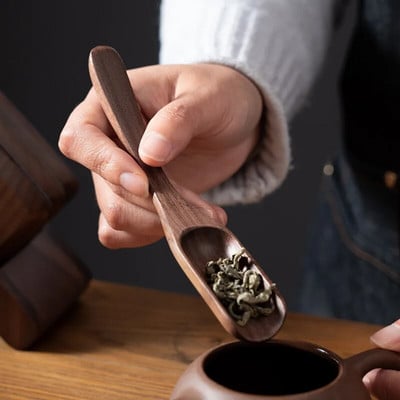 Fa teáskanál Puer zöld tea kanál japán fa tealapát kanál Matcha fűszerkanál kínai kung fu teaeszközök Kiegészítők