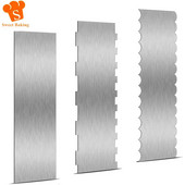 1 tk roostevabast terasest koogikaabits Kahepoolne mustrilise servaga kondiitritoodete kamm Siledam koogikaunistamise tööriistad vahu-võikreemi jaoks