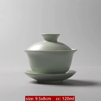 Kínai stílusú ru kemence Sancai Gaiwan jégrepedés-mázas kerámia tea infuzer Testreszabható teástál porcelán csésze tetővel teáscsésze