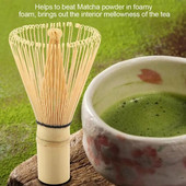 Japoniškas "Matcha" įrankių rinkinys Aštuoniasdešimt "Matcha" šepetėlių arbatos rinkinys Priedai Virtuvės prietaisai Rąstų spalvos bambuko šluotele Valymas vainikams