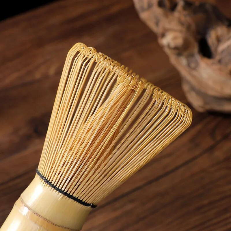 Autentiškas, praktiškas japoniško stiliaus arbatos miltelių plakiklis bambuko „Matcha“ plaktuvas, lengvai valomas žaliajai arbatai