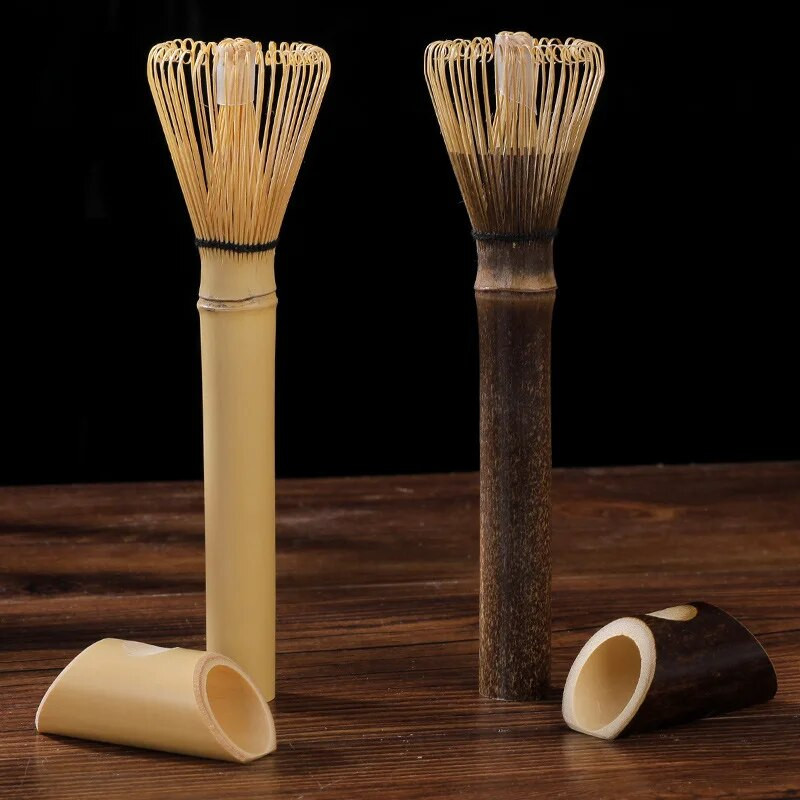 Autentiškas, praktiškas japoniško stiliaus arbatos miltelių plakiklis bambuko „Matcha“ plaktuvas, lengvai valomas žaliajai arbatai