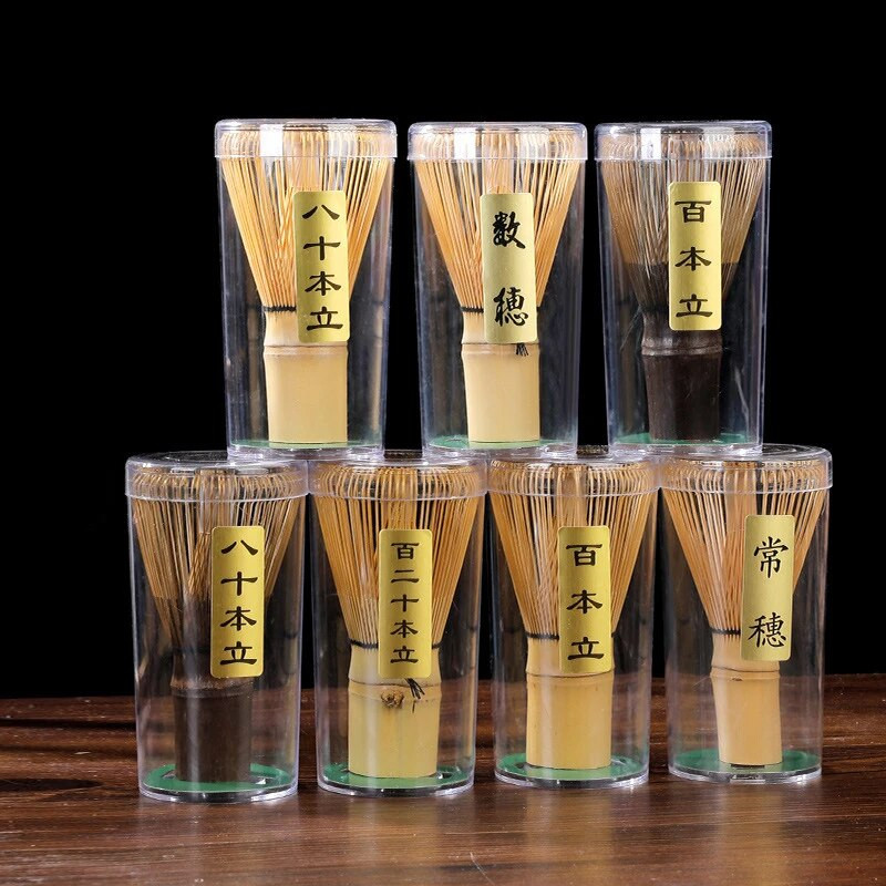 Autentiškas, praktiškas japoniško stiliaus arbatos miltelių plakiklis bambuko „Matcha“ plaktuvas, lengvai valomas žaliajai arbatai