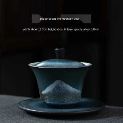Zdjela s poklopcem Keramička zdjela s poklopcem s tri sile Kućna šalica za čaj Zdjela za čaj Kung Fu Set za čaj Uređaj za pripremu čaja Gaiwan Kineski set za čaj