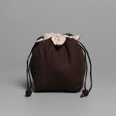 1vnt Nešiojami medvilniniai tušti medžiaginiai maišeliai Medžiaginiai arbatos maišeliai, skirti vienam arbatinukui, lininis arbatinukas, surišti arbatos puodeliai