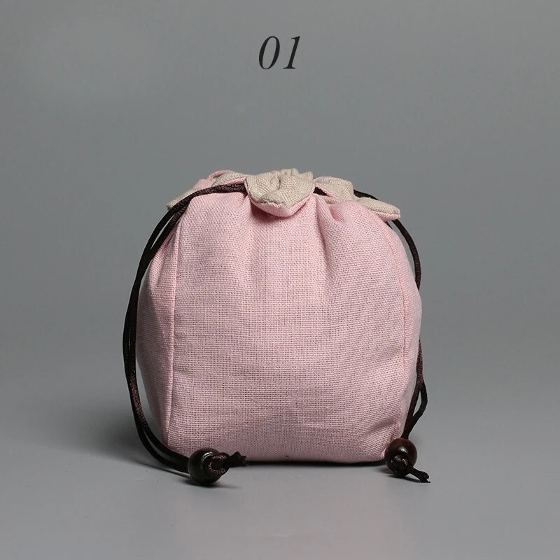 1vnt Nešiojami medvilniniai tušti medžiaginiai maišeliai Medžiaginiai arbatos maišeliai, skirti vienam arbatinukui, lininis arbatinukas, surišti arbatos puodeliai