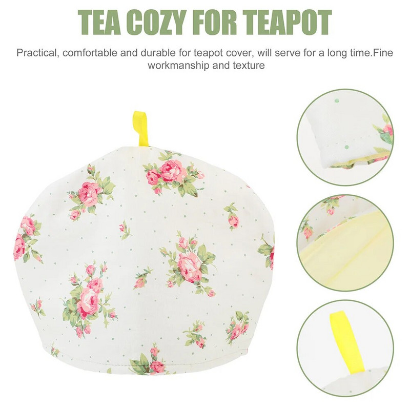 Teáskanna szigetelő burkolat Forrázásgátló Vintage Decor Hangulatos vízforraló melegítő dekorációk