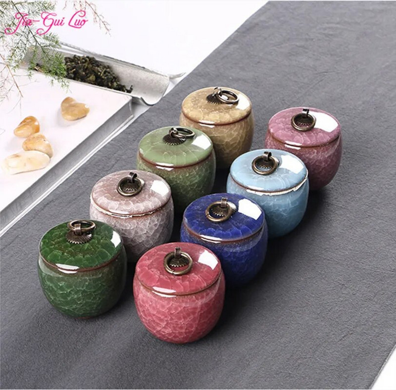 Kerámia Tea Caddies teástartó kávédoboz porcelán tea caddy teatároló doboz teatartó