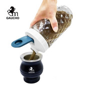 1 бр./лот кутия за чай Gaucho Yerba Mate с функция за изливане Прозрачен пластмасов чайник за домашни любимци Издръжлив и лесен за пътуване Гореща разпродажба