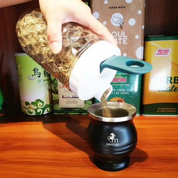 1 бр./лот кутия за чай Gaucho Yerba Mate с функция за изливане Прозрачен пластмасов чайник за домашни любимци Издръжлив и лесен за пътуване Гореща разпродажба