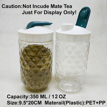 1 бр./лот кутия за чай Gaucho Yerba Mate с функция за изливане Прозрачен пластмасов чайник за домашни любимци Издръжлив и лесен за пътуване Гореща разпродажба
