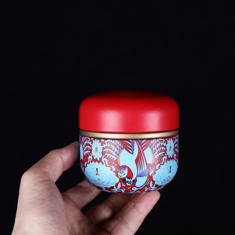 Mini metalna limenka za čaj Posuda za pohranu čaja s dvostrukim poklopcem Prijenosna limenka za čaj Univerzalna kućna limenka za slatkiše i začine