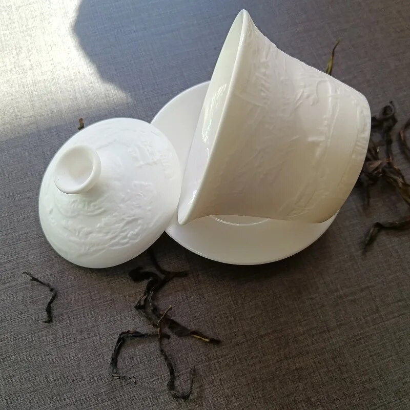 Kineska keramika Gaiwan Scena uz rijeku na festivalu Qingming Uzorak Kung Fu aparat za čaj Posuđe za piće TeaSet Set čajnih ručnika