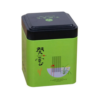 Мини тенекиена кутия за съхранение Малък буркан за съхранение на кафе, чай, квадратен запечатан чаен лист, желязна опаковъчна кутия Контейнер в китайски стил, кутии