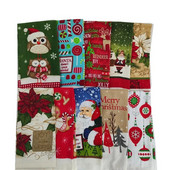 Prosop de ceai din bumbac imprimat Seria de Crăciun 1 bucată Prosop de bucătărie Instrument de curățare pentru vase de Crăciun Cadou pentru decorațiuni de petrecere