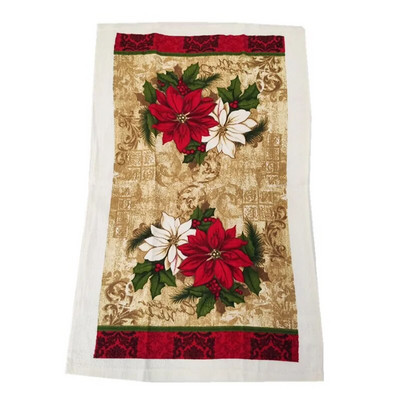 Prosop de ceai din bumbac imprimat Seria de Crăciun 1 bucată Prosop de bucătărie Instrument de curățare pentru vase de Crăciun Cadou pentru decorațiuni de petrecere