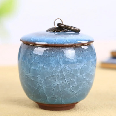 Creative Crack Keraminis hermetiškas stiklainis Nešiojamas kelioninis arbatos Caddy Mini porcelianinis laikymo stiklainis papuošalų dėžutės konteineris Namų dekoras Modernus