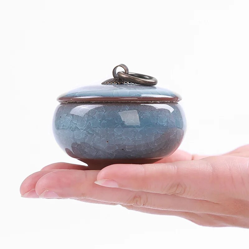 Creative Crack Keraminis hermetiškas stiklainis Nešiojamas kelioninis arbatos Caddy Mini porcelianinis laikymo stiklainis papuošalų dėžutės konteineris Namų dekoras Modernus