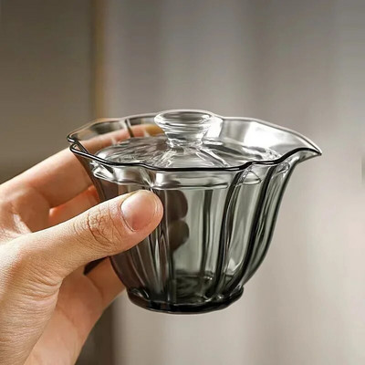 Kung Fu Teaset Staklo Gaiwan Visoko borosilikatno staklo Šalica za čaj Puer zdjela za čaj Chawan Soup Tureen Chahai Tea Set Dodaci