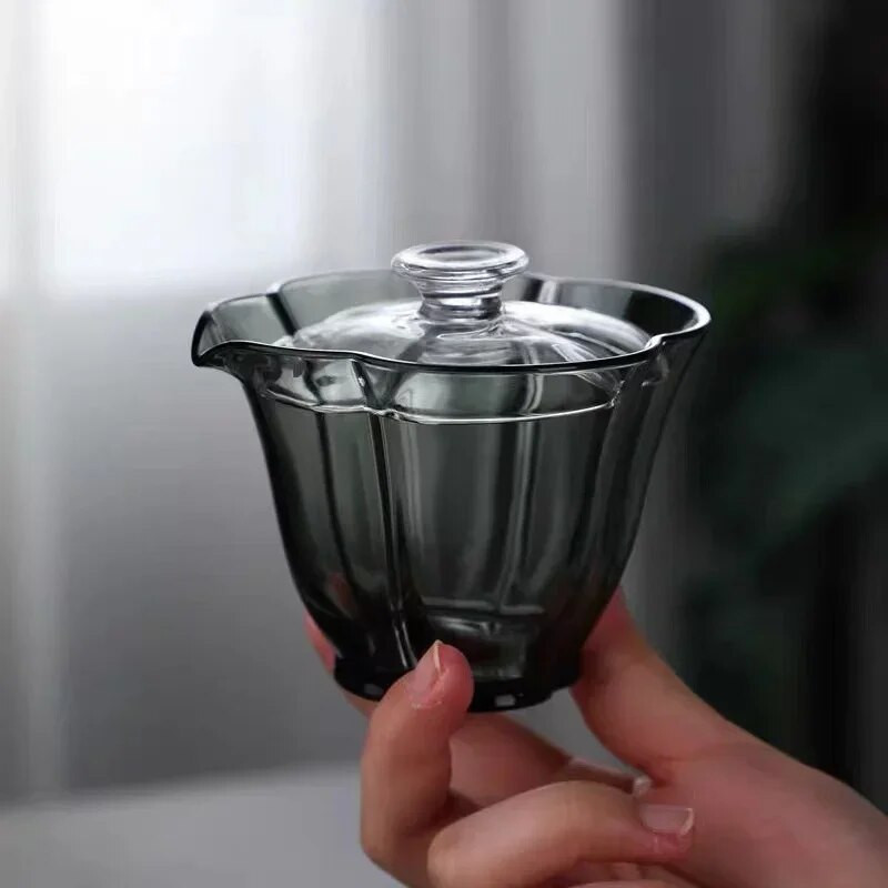 Kung Fu Teaset Staklo Gaiwan Visoko borosilikatno staklo Šalica za čaj Puer zdjela za čaj Chawan Soup Tureen Chahai Tea Set Dodaci