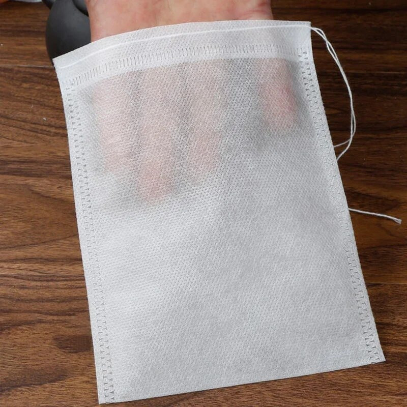 100/50 KOM VREĆICA ZA ČAJ Jednokratna netkana tkanina Filter vrećica za čaj Spice Kava Tea Infuser s uzicom Heal Seal Vrećica čaja Prazna vrećica