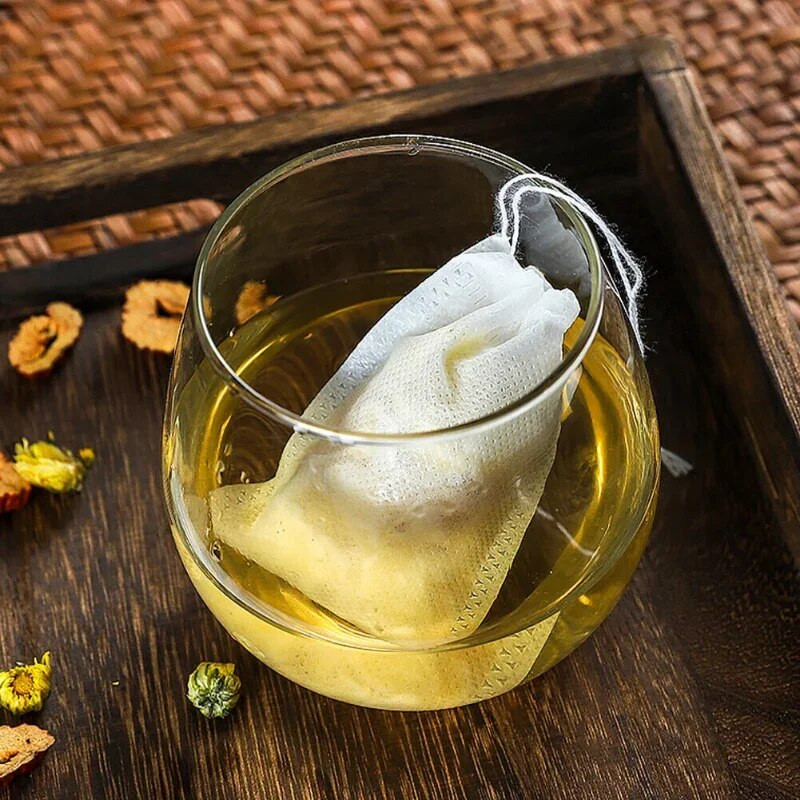 100/50 KOM VREĆICA ZA ČAJ Jednokratna netkana tkanina Filter vrećica za čaj Spice Kava Tea Infuser s uzicom Heal Seal Vrećica čaja Prazna vrećica