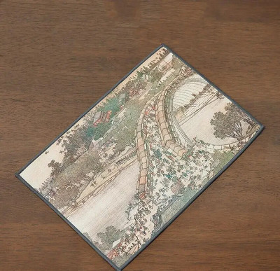 Boutique dažytas kraštovaizdžio raštas arbatos rankšluostis pliušinis, sugeriantis vandenį skudurėlis, sutirštintas arbatos servetėlės Audinys Kinijos arbatos rinkinio priedai