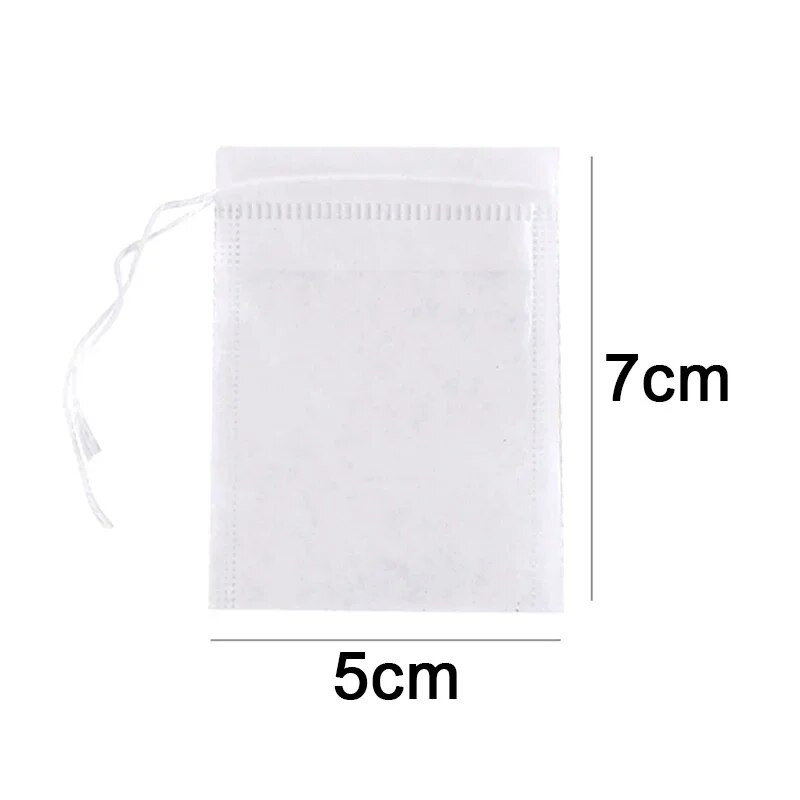 20/50/100 vnt. vienkartiniai arbatos maišeliai Neaustiniai arbatos filtrų maišeliai prieskoninei arbatai su virveliniu filtravimo popieriumi žolelių arbatai