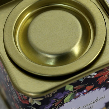 Винтидж запечатана кутия за чай Контейнер за съхранение на съдове за чай Буркан Тенекиена квадратна кутия Бонбони Желязна кутия Кутия за чай за кухня Чай Кафе Захар