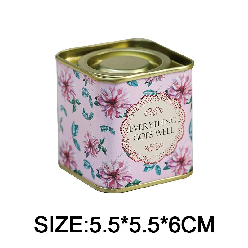 Vintage zatvorena kutija za čaj Spremnik za pohranu pribora za čaj Stakla Limena četvrtasta limenka Željezni kanister Kutija za čaj za kuhinju Čaj Kava Šećer