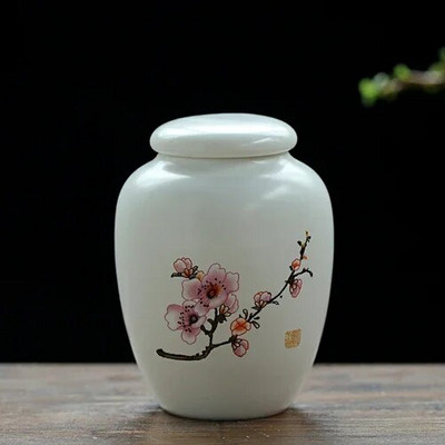 Pārnēsājamas keramikas tējas Caddy mājsaimniecības uzglabāšanas hermētiskas tvertnes, ceļojumu kafijas, mitrumizturīgas burkas virtuves garšvielu konfekšu trauki