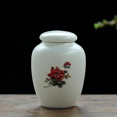 Pārnēsājamas keramikas tējas Caddy mājsaimniecības uzglabāšanas hermētiskas tvertnes, ceļojumu kafijas, mitrumizturīgas burkas virtuves garšvielu konfekšu trauki