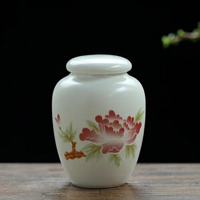 Pārnēsājamas keramikas tējas Caddy mājsaimniecības uzglabāšanas hermētiskas tvertnes, ceļojumu kafijas, mitrumizturīgas burkas virtuves garšvielu konfekšu trauki