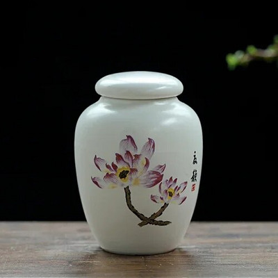 Pārnēsājamas keramikas tējas Caddy mājsaimniecības uzglabāšanas hermētiskas tvertnes, ceļojumu kafijas, mitrumizturīgas burkas virtuves garšvielu konfekšu trauki