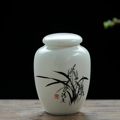 Pārnēsājamas keramikas tējas Caddy mājsaimniecības uzglabāšanas hermētiskas tvertnes, ceļojumu kafijas, mitrumizturīgas burkas virtuves garšvielu konfekšu trauki