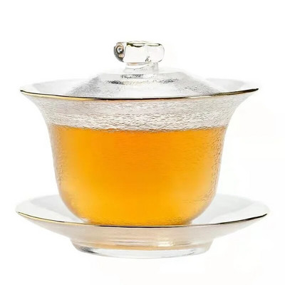 Japanska ručna staklena posuda otporna na toplinu Gaiwan Set za čaj Dodaci za ceremoniju čaja Gaiwan za putovanja Gai Wan Tureen