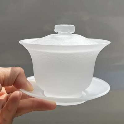 Japanska ručna staklena posuda otporna na toplinu Gaiwan Set za čaj Dodaci za ceremoniju čaja Gaiwan za putovanja Gai Wan Tureen