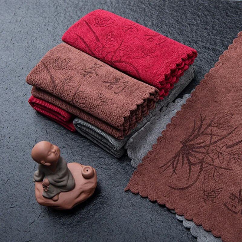 No Trace Tea Set Pad Ultra Puha Nedvszívó Tea törölköző Kávéfőző Különleges Vízjel nélkül Pamut rongy zsebkendő Vacsora mosogatórongy