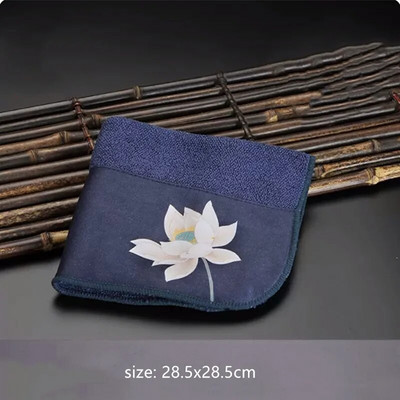 Festett Lotus Zen teatörölköző Előkelő teáskészlet Nedvszívó törülköző, vastagított plüss kendőből teásasztal tisztító rongy teáskanna alátét kiegészítők