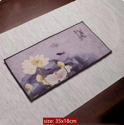 Festett Lotus Zen teatörölköző Előkelő teáskészlet Nedvszívó törülköző, vastagított plüss kendőből teásasztal tisztító rongy teáskanna alátét kiegészítők