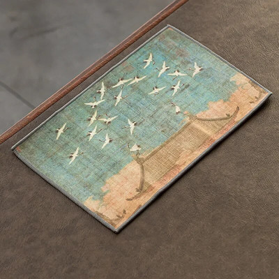 Sűrített kínai konyharuha Csúcsminőségű plüss nedvszívó vízrongy teaszalvéták textil asztal teáskanna alátét teáskészlet tartozékok