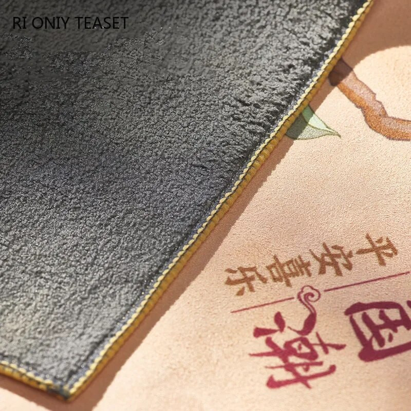 Sűrített kínai konyharuha Csúcsminőségű plüss nedvszívó vízrongy teaszalvéták textil asztal teáskanna alátét teáskészlet tartozékok